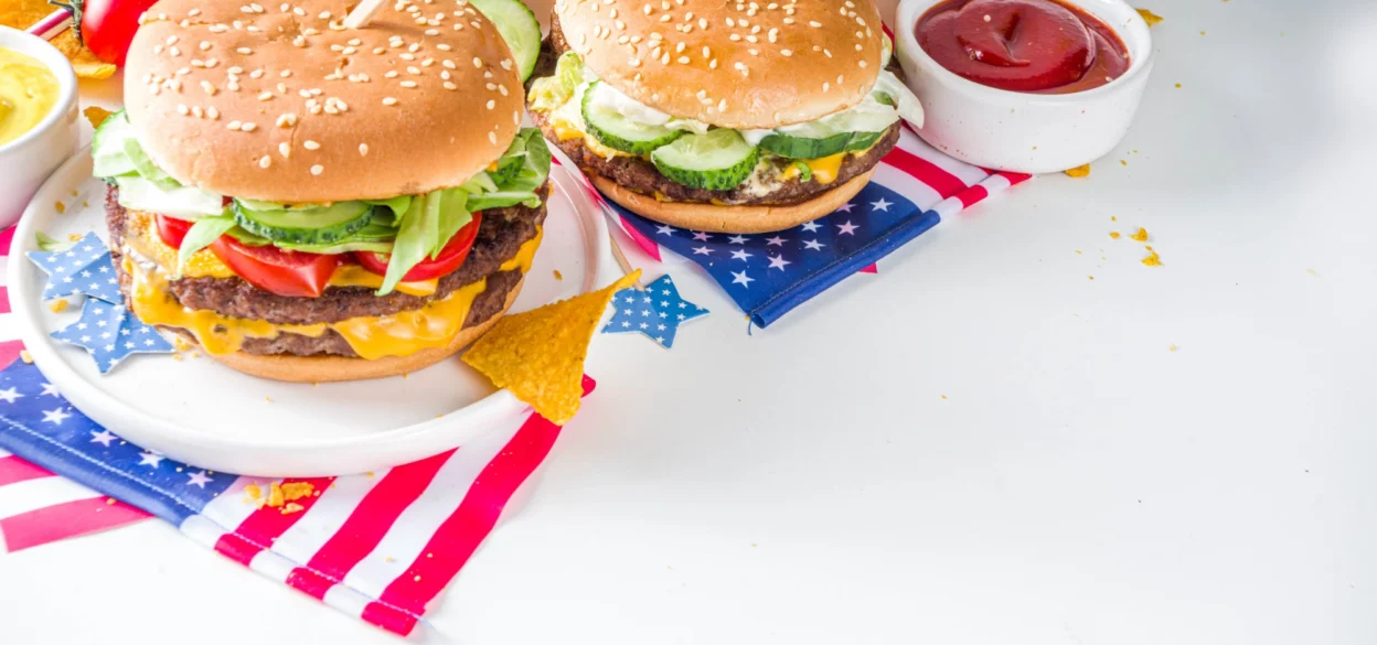 festive hamburgers for the 4th of July