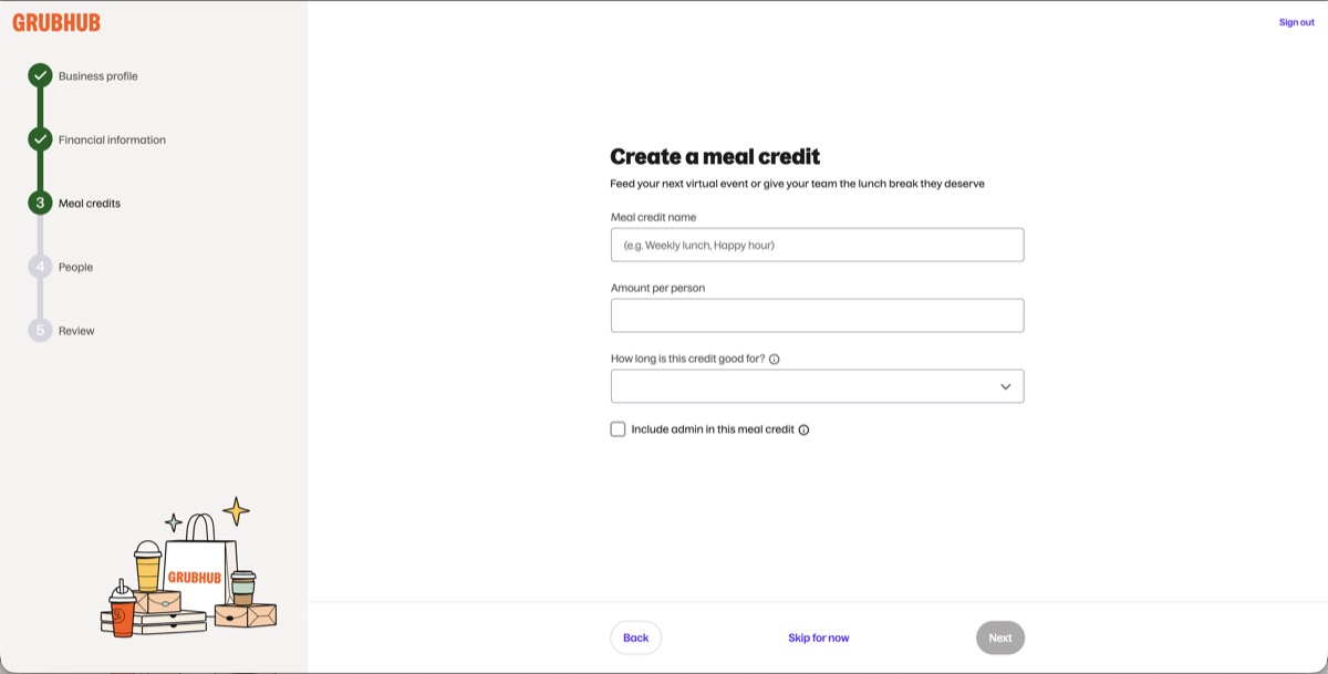 Self-Service account signup screenshot step 22